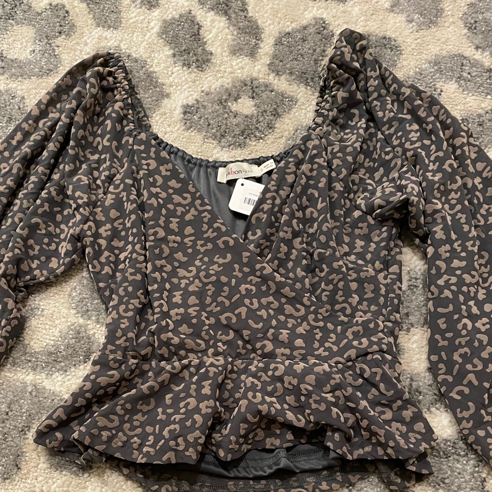 Leopard Print Blouse